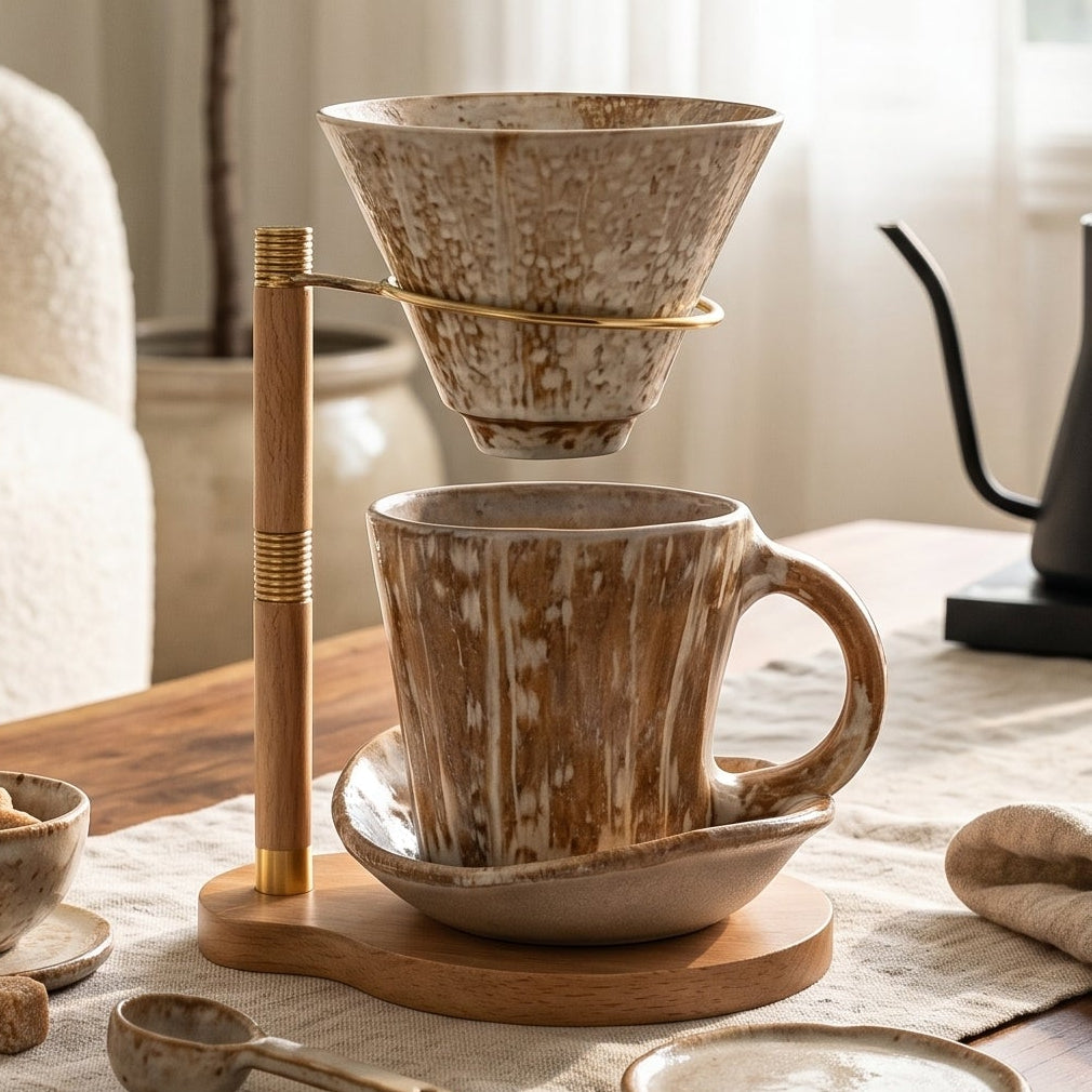 Scandi Ceramic Pour Over Dripper Set
