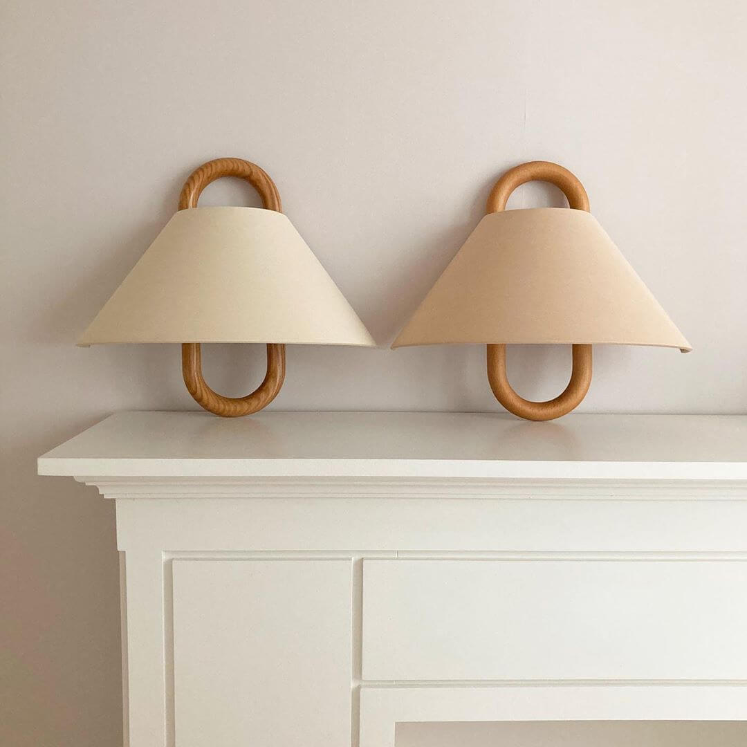 Lumen Wooden Pleated Wall Sconce