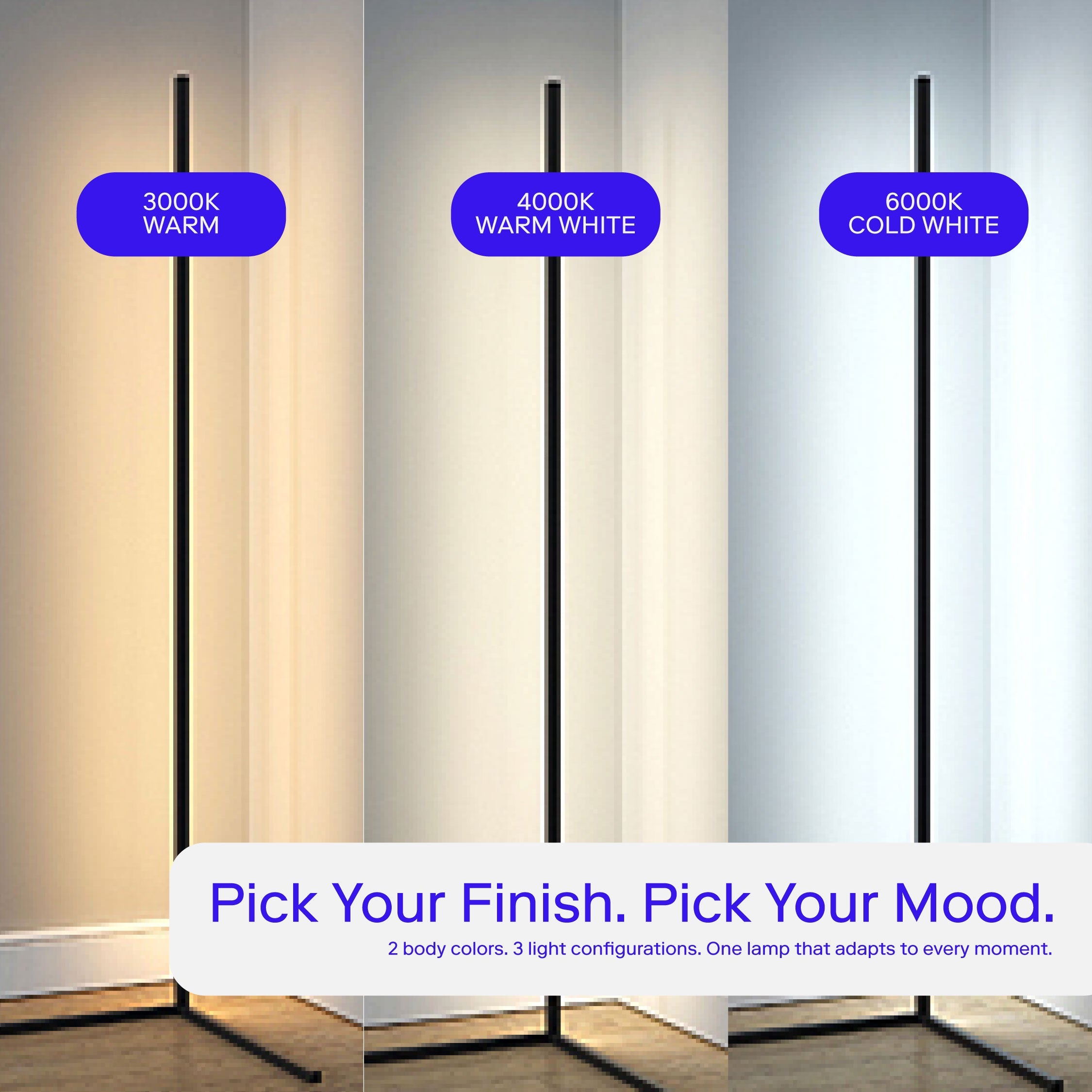 Lumen Corner LED Floor Lamp