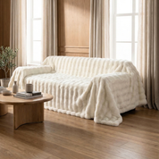 Drapée Faux Rabbit Fur Sofa Cover