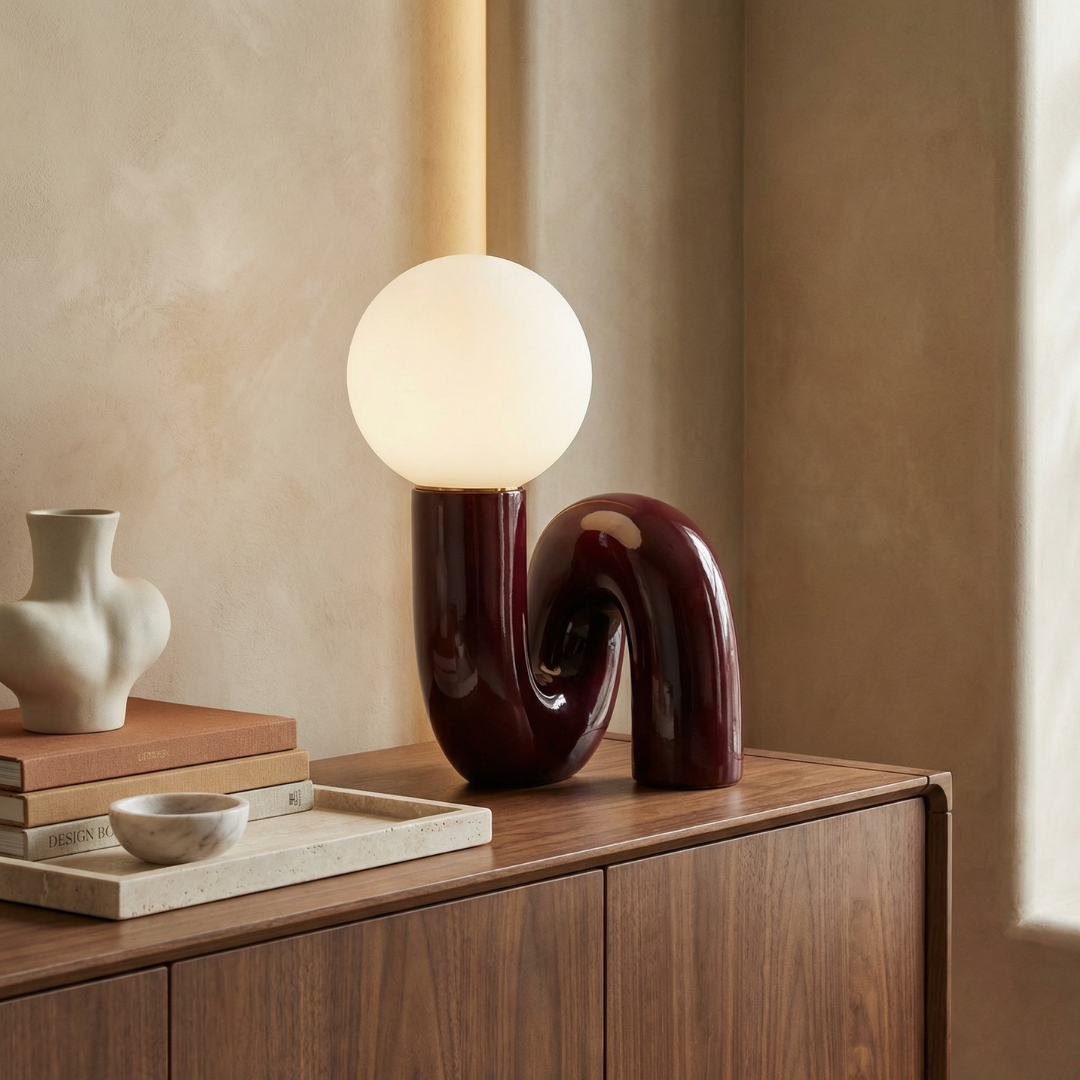 Lumen Spiral Glass Table Lamp