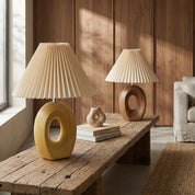 Lumen Solace Sculpted Wood Table Lamp