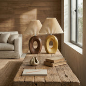 Lumen Solace Sculpted Wood Table Lamp