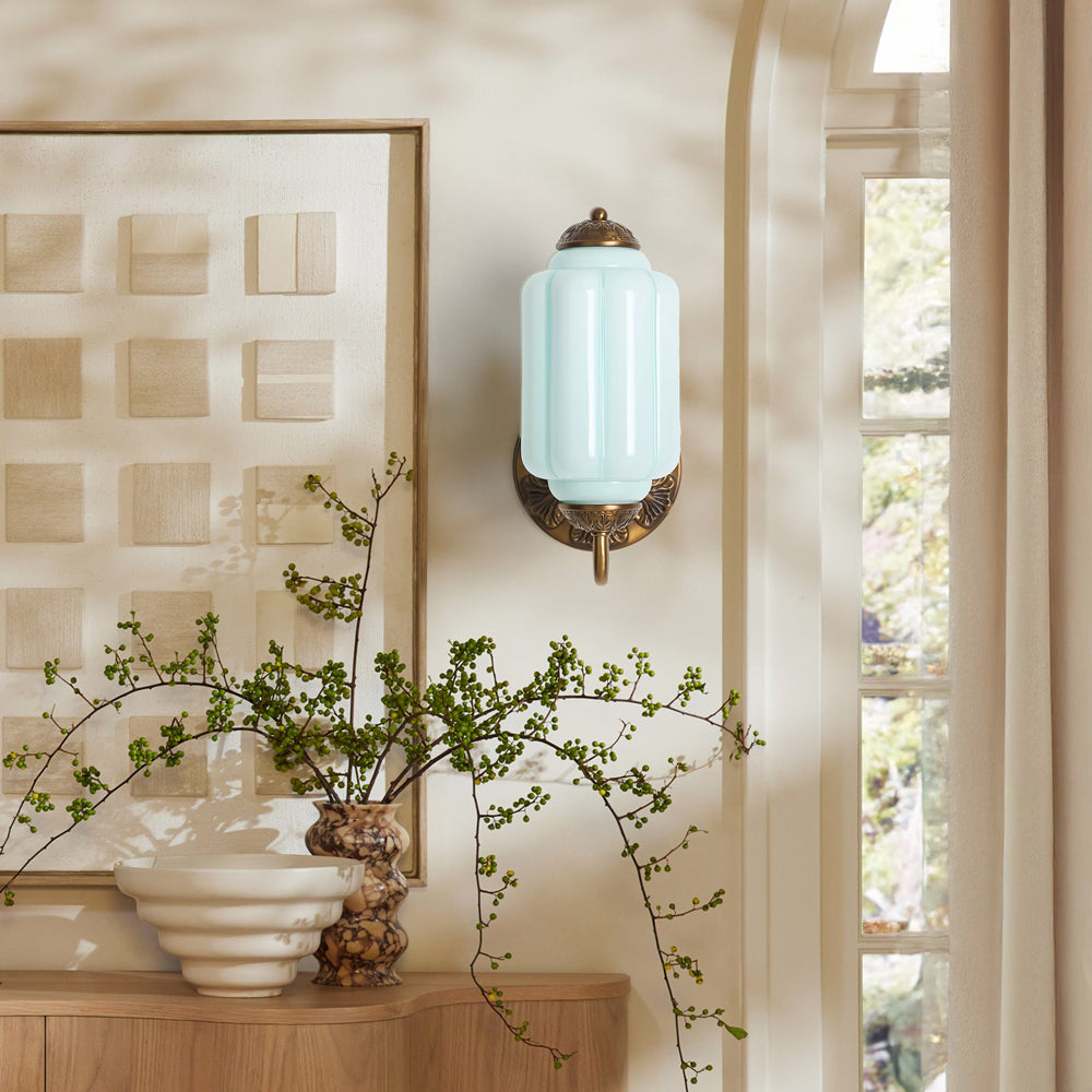 Lumen Eloise Milk Glass Wall Sconce