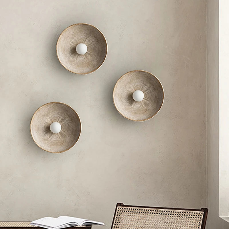 Lumen Ceramic Round LED Wall Lamp
