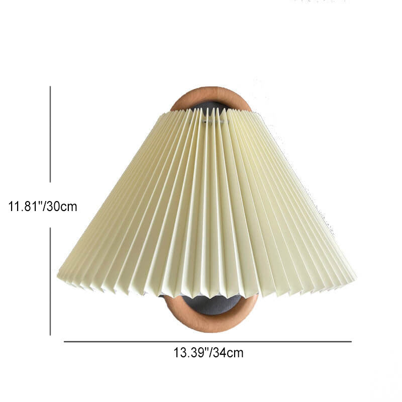 Lumen Wooden Pleated Wall Sconce