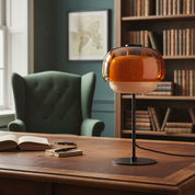 Lumen Sanae Double Dome Glass Table Lamp