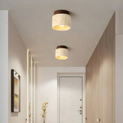 Lumen Travertine Ceiling Fixture