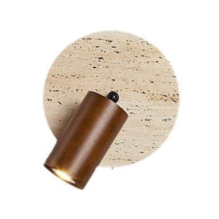 Lumen Travertine Rotatable Wall Light