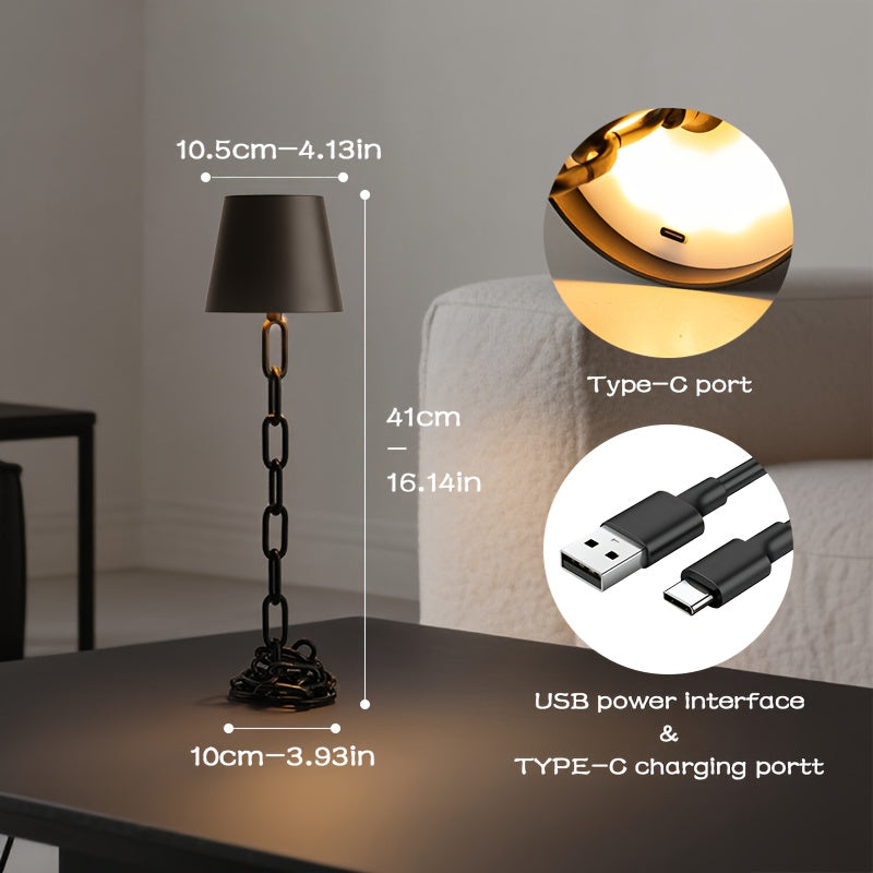 Lumen Chain Link Rechargeable Table Lamp
