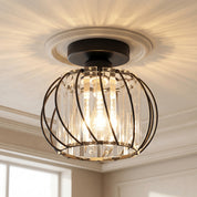 Lumen Black Luxury Glass Ceiling Light