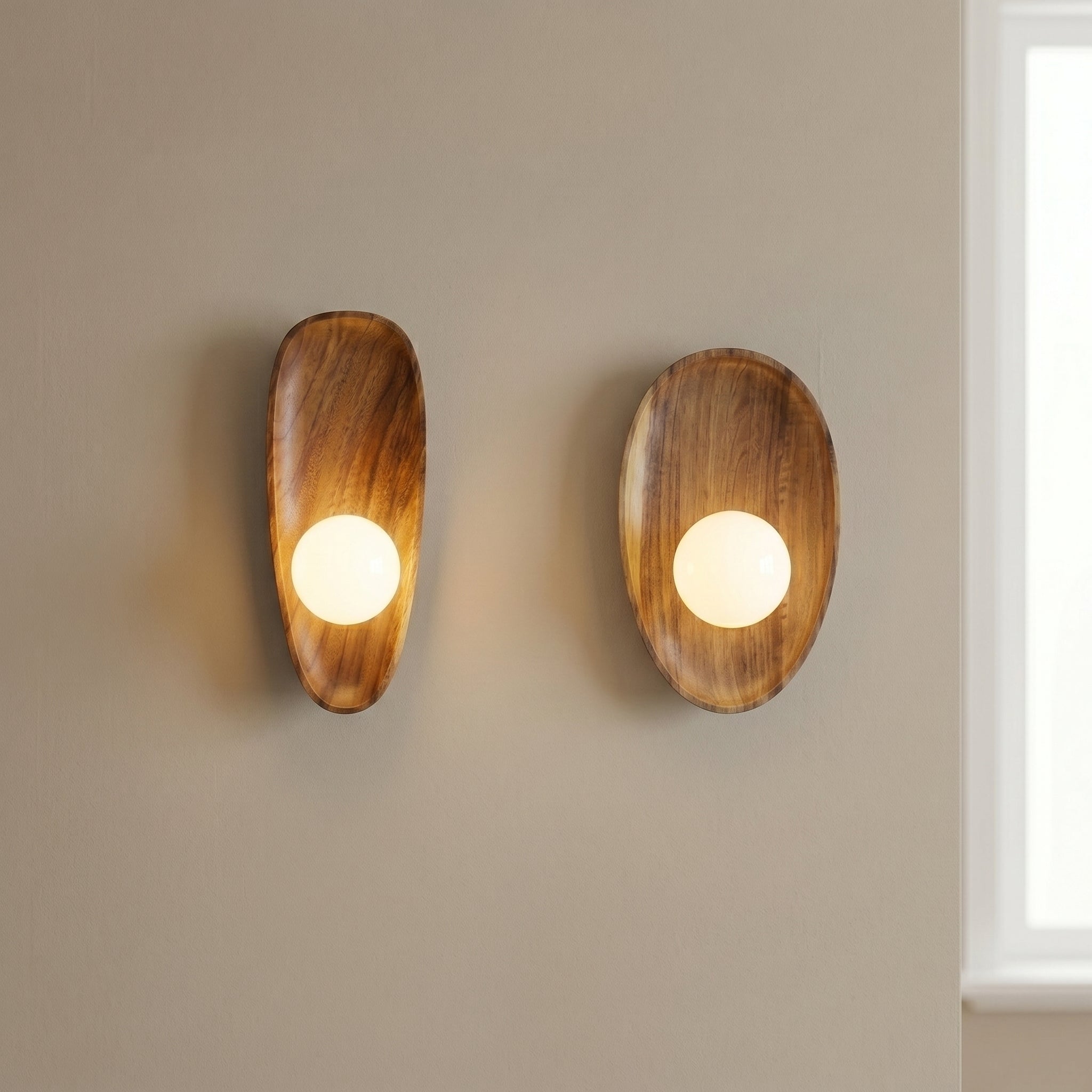 Lumen Contemporary Wooden Wall Lamp