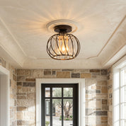 Lumen Black Luxury Glass Ceiling Light