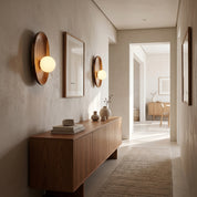 Lumen Contemporary Wooden Wall Lamp