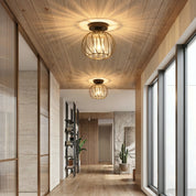 Lumen Black Luxury Glass Ceiling Light