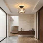 Lumen Black Luxury Glass Ceiling Light