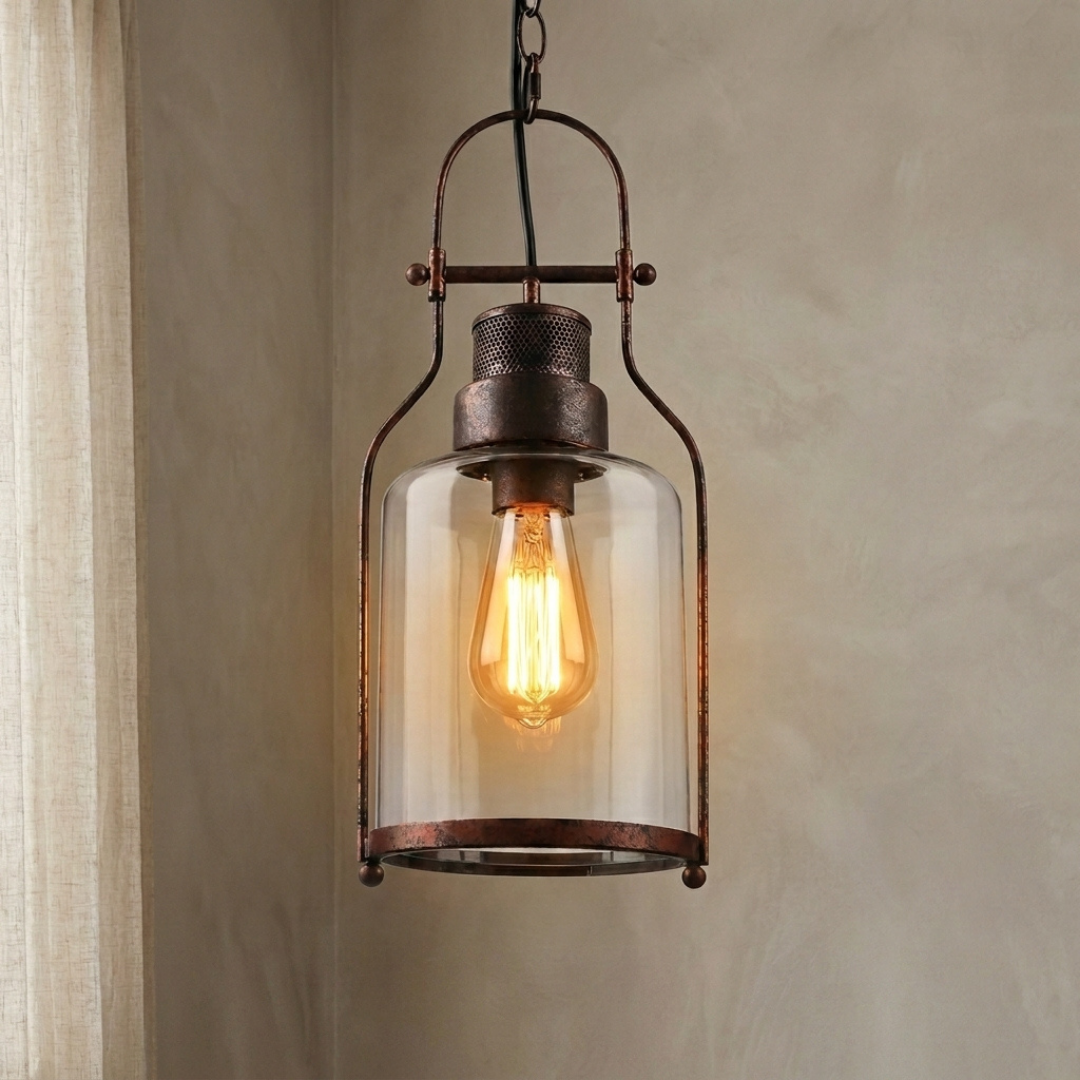 Lumen Industrial Glass Pendant
