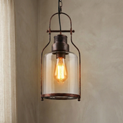 Lumen Industrial Glass Pendant