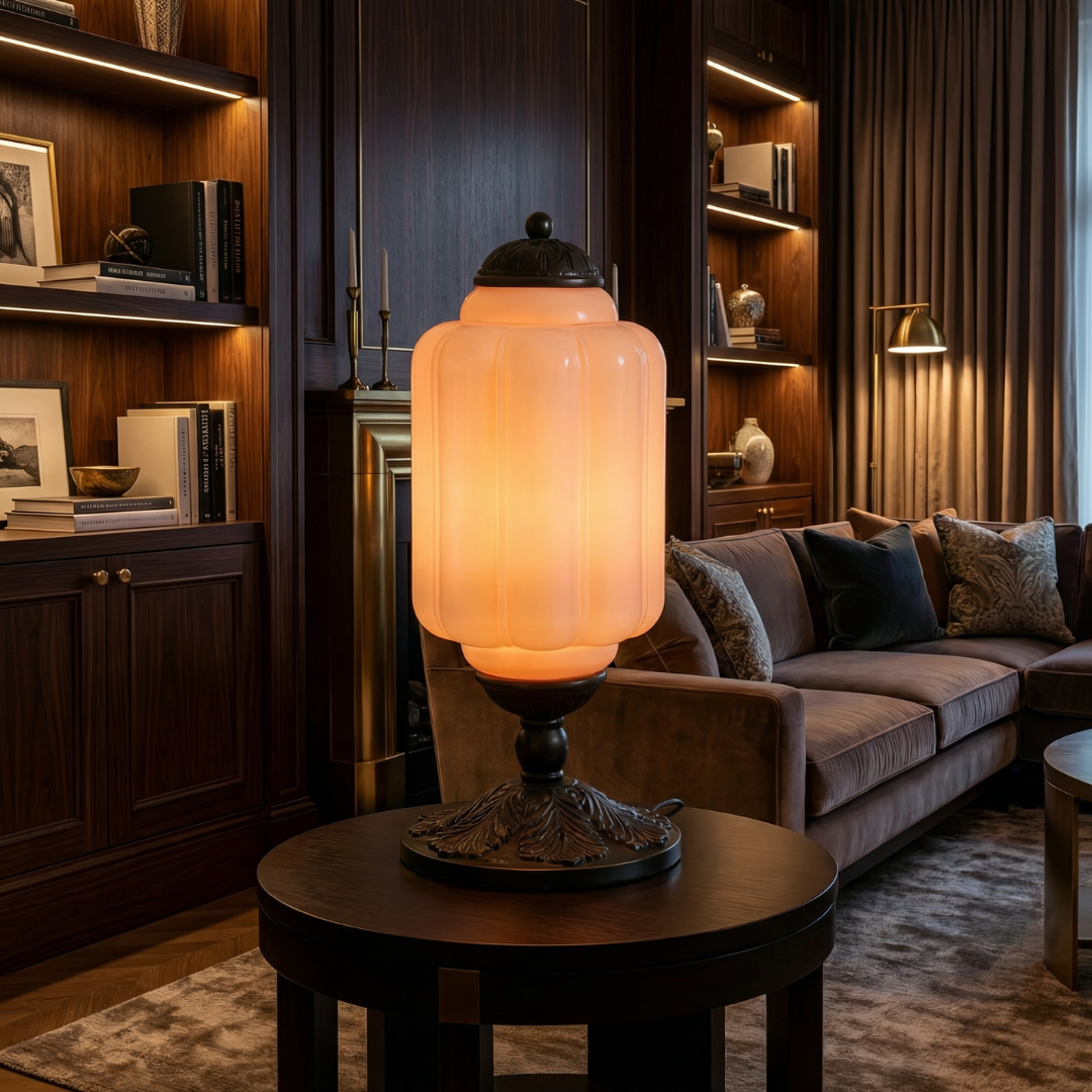 Lumen French Cream Glass Table Lamp