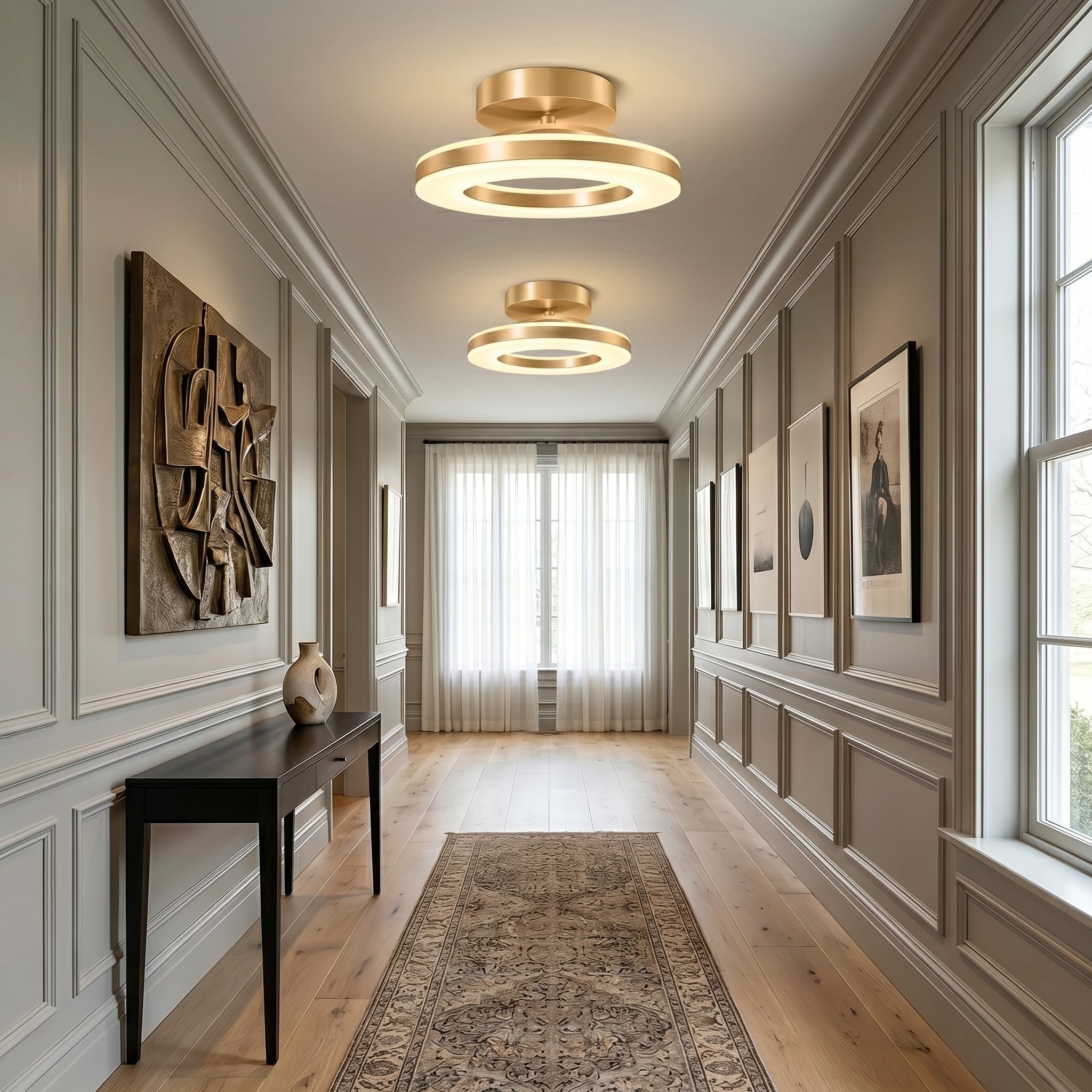 Lumen Iron Hallway LED Ceiling Light