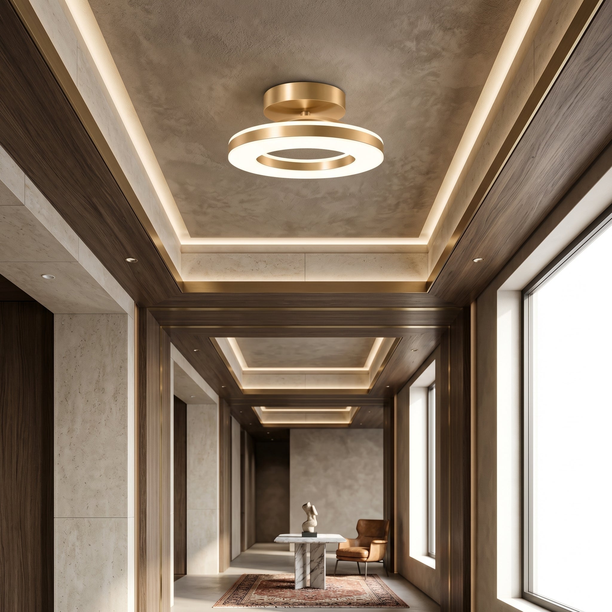 Lumen Iron Hallway LED Ceiling Light