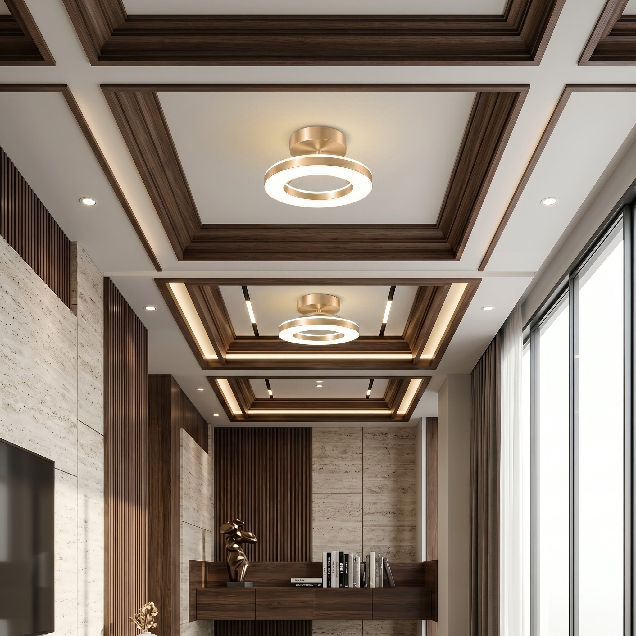 Lumen Iron Hallway LED Ceiling Light