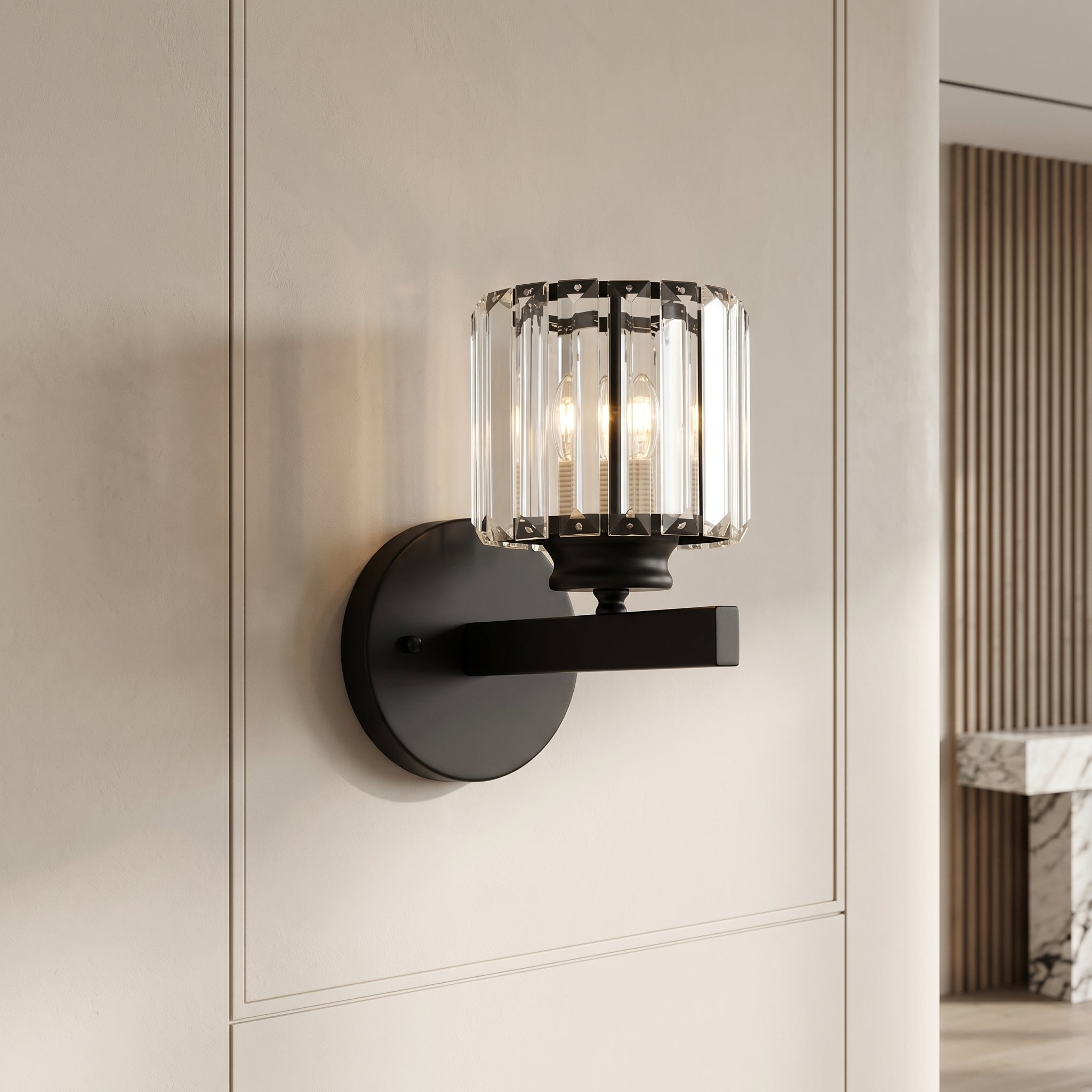 Lumen Crystal Hallway Wall Light