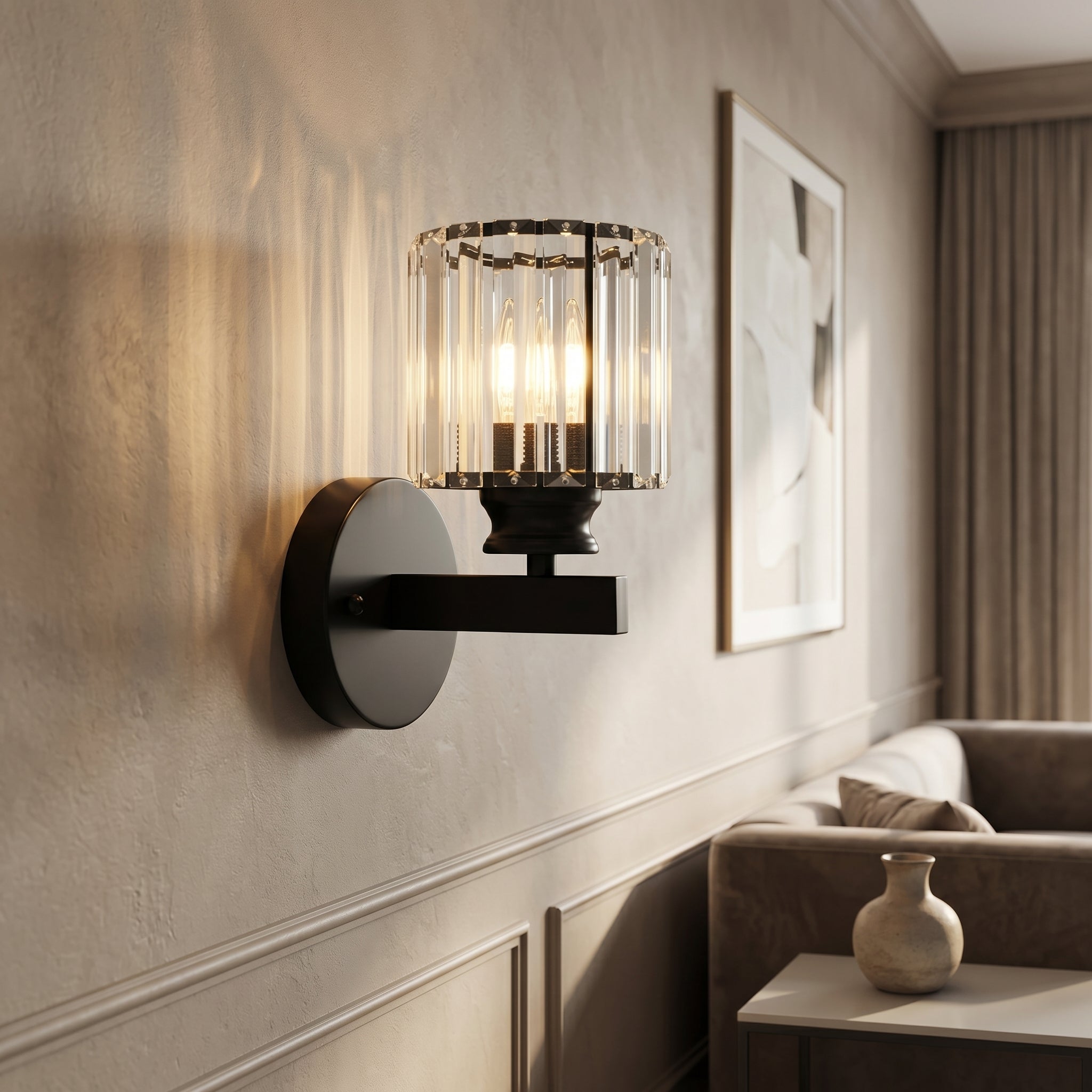 Lumen Crystal Hallway Wall Light