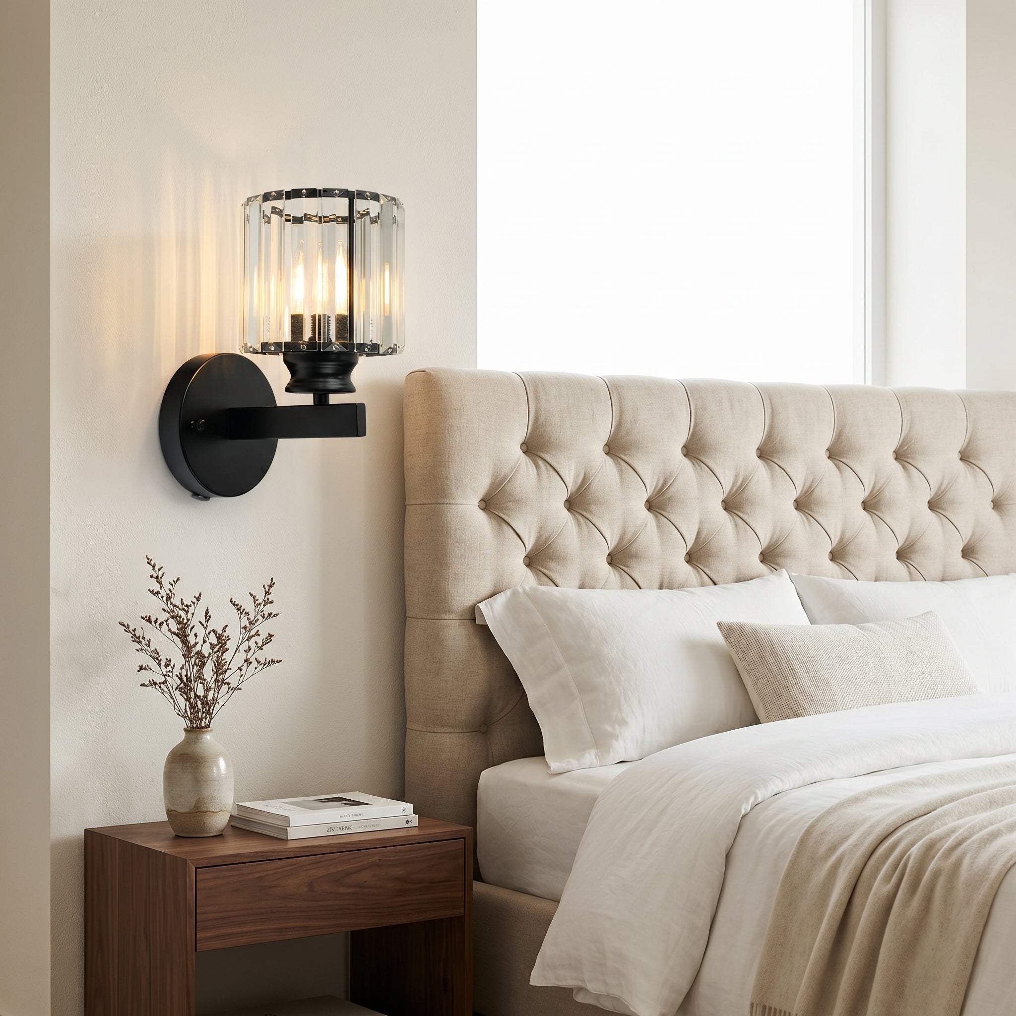Lumen Crystal Hallway Wall Light