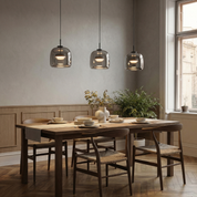 Lumen Smoked Glass Kitchen Pendant Light
