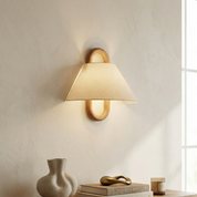 Lumen Wooden Pleated Wall Sconce