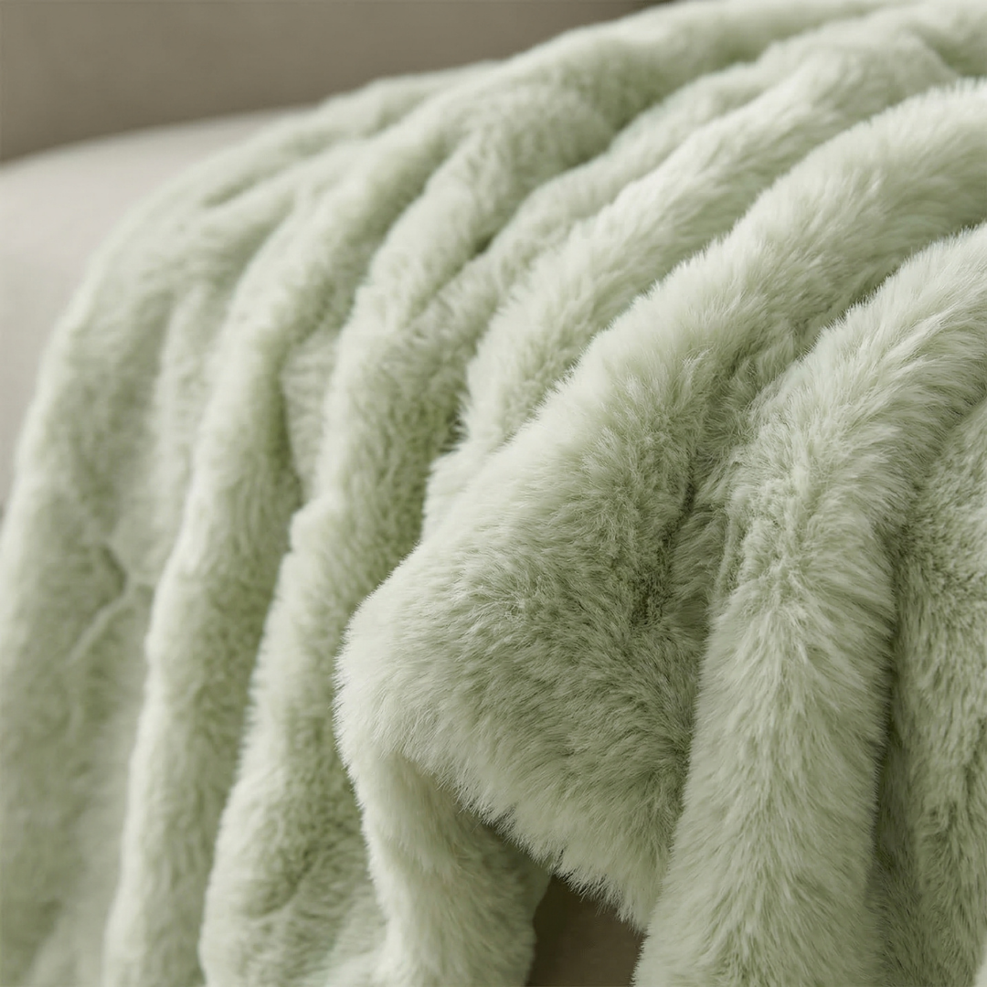 Drapée Faux Rabbit Fur Sofa Cover