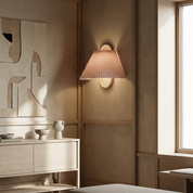 Lumen Wooden Pleated Wall Sconce
