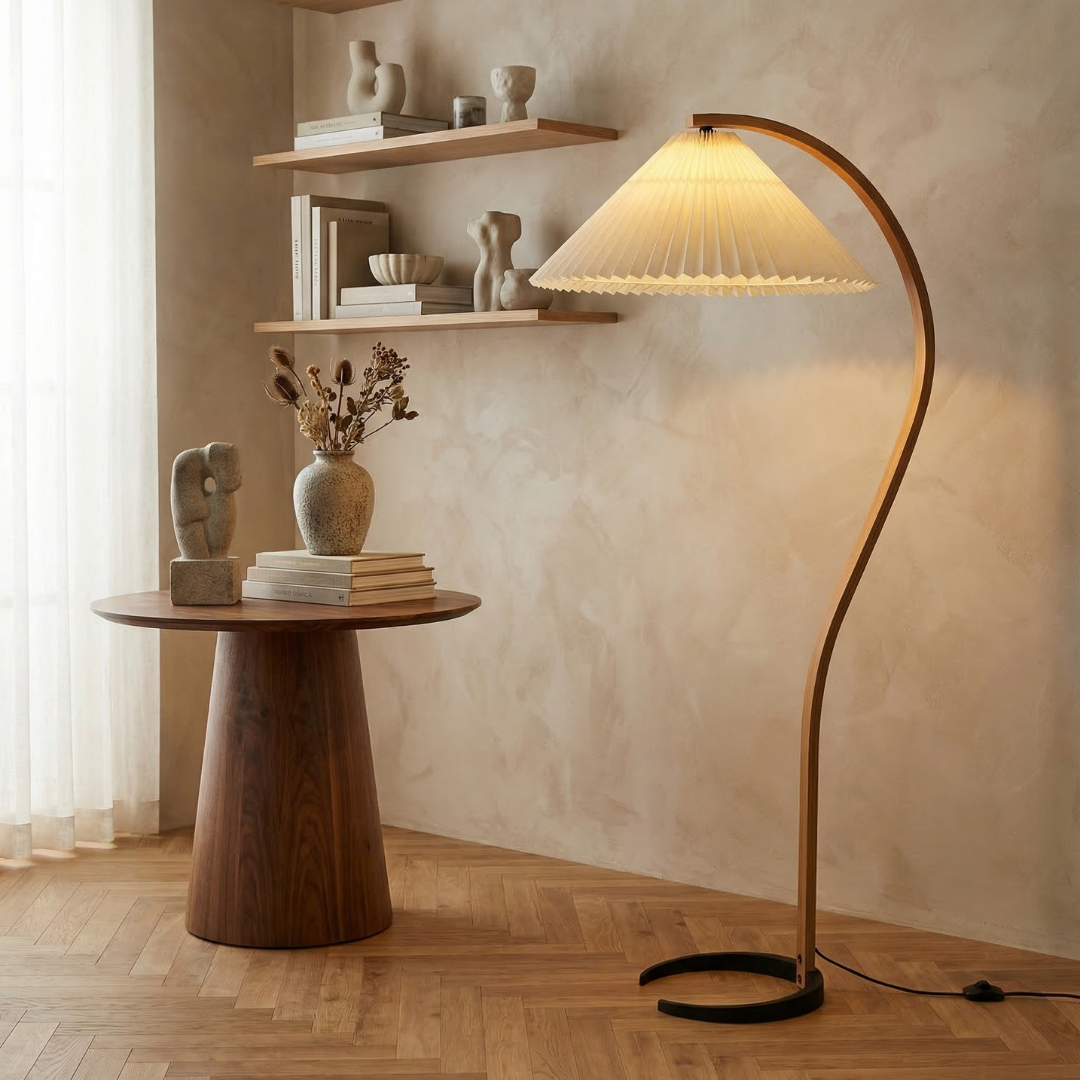 Lumen Caprani Wooden Floor Lamp