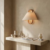 Lumen Wooden Pleated Wall Sconce