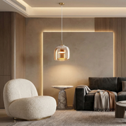 Lumen Smoked Glass Kitchen Pendant Light