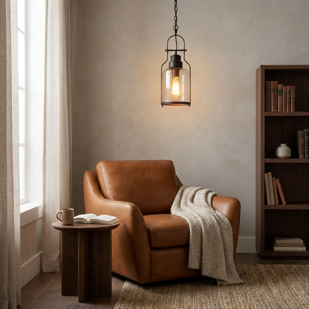 Lumen Industrial Glass Pendant