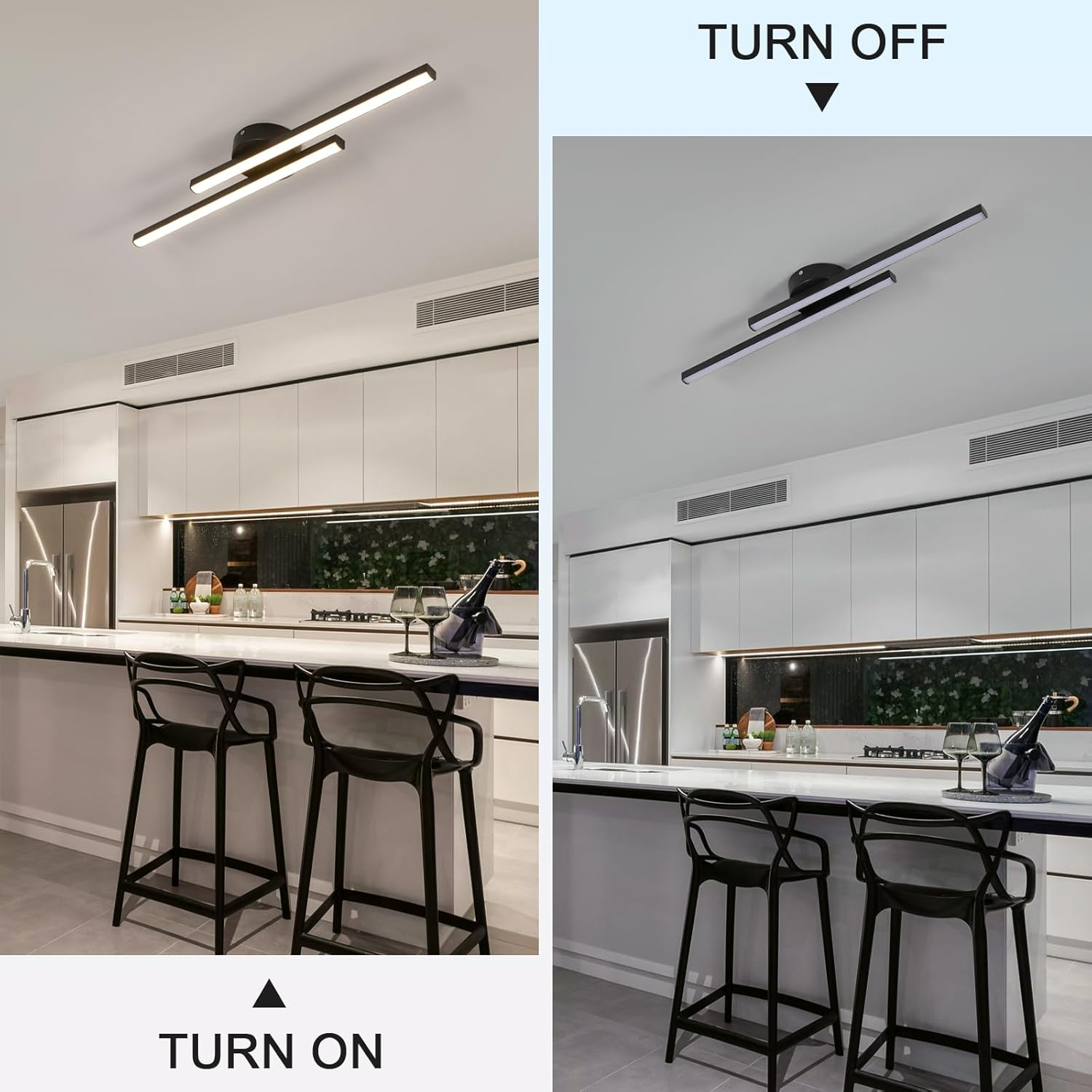 Lumen Aluminum Strip Ceiling Light