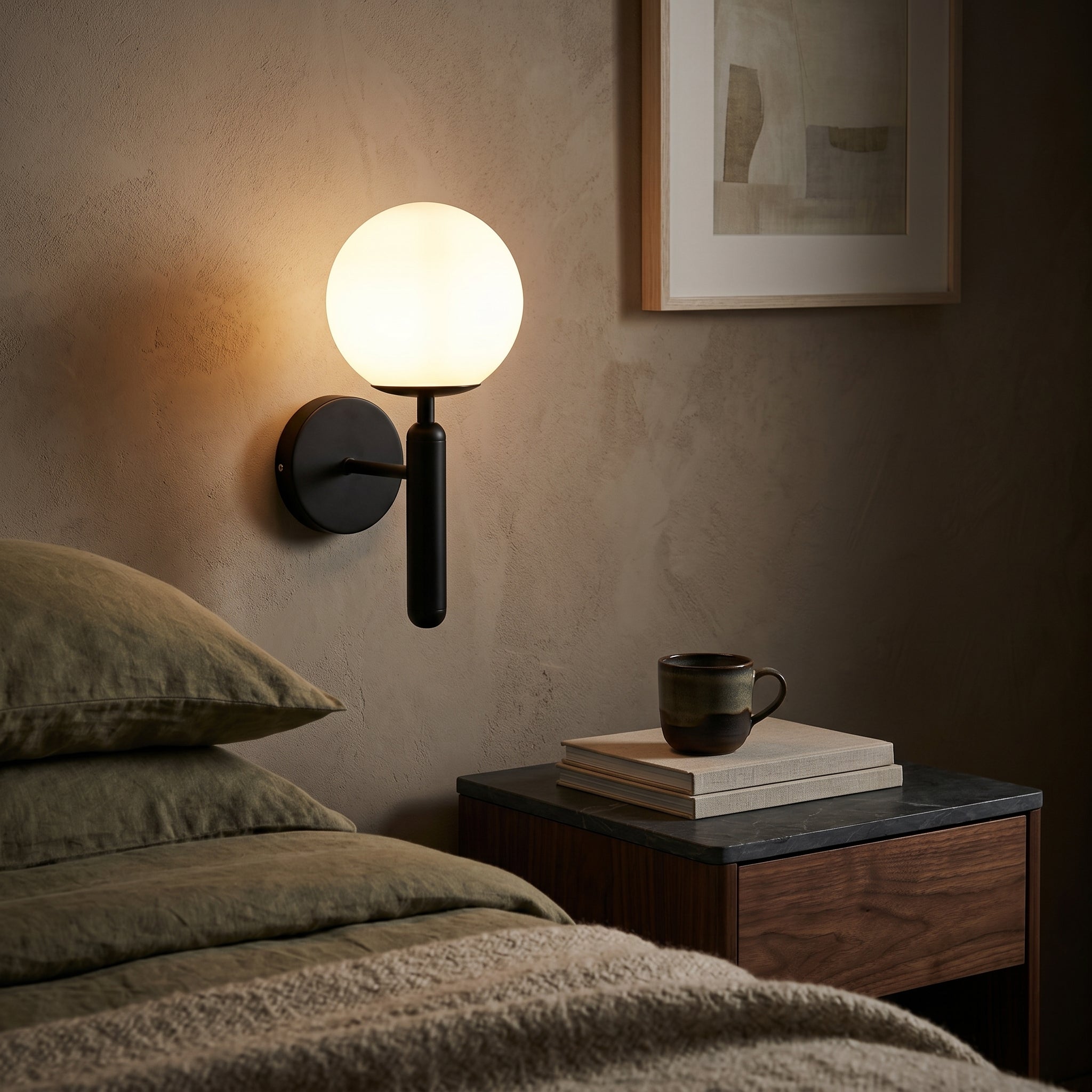 Lumen Glass Globe Wall Sconce
