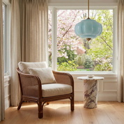 Lumen Milk Pumpkin Glass Pendant Light