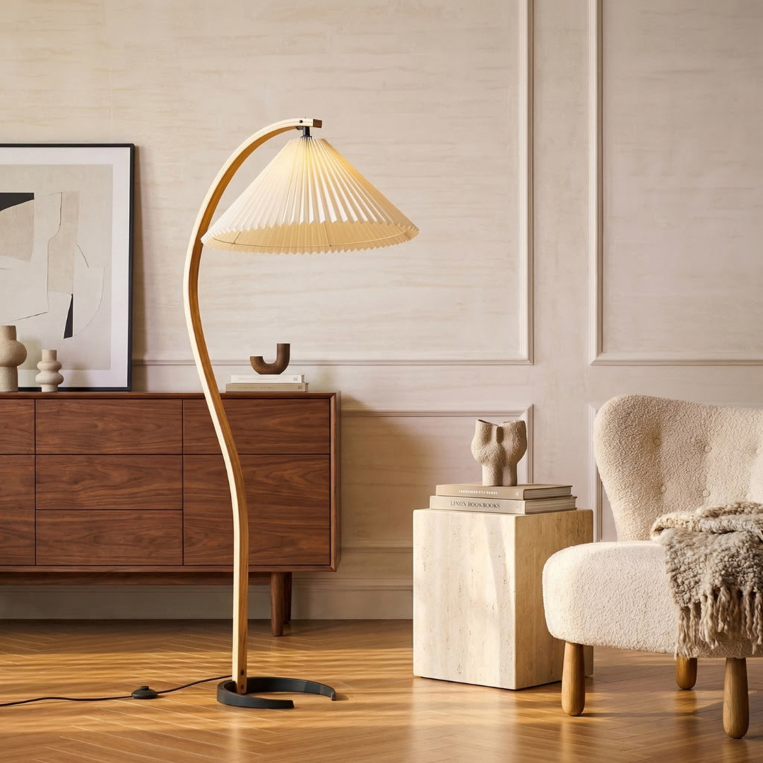 Lumen Caprani Wooden Floor Lamp