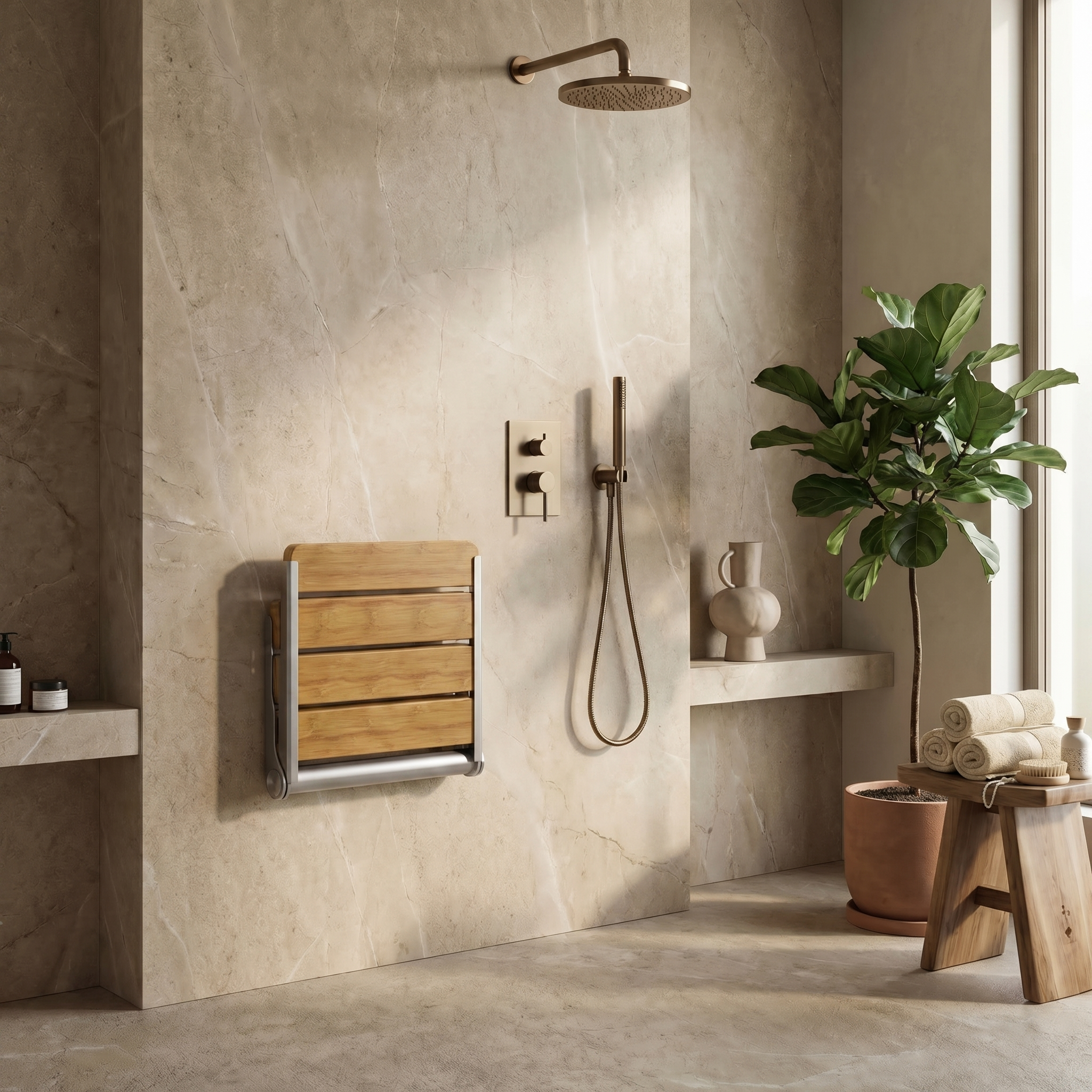 Atelier Folding Shower Seat