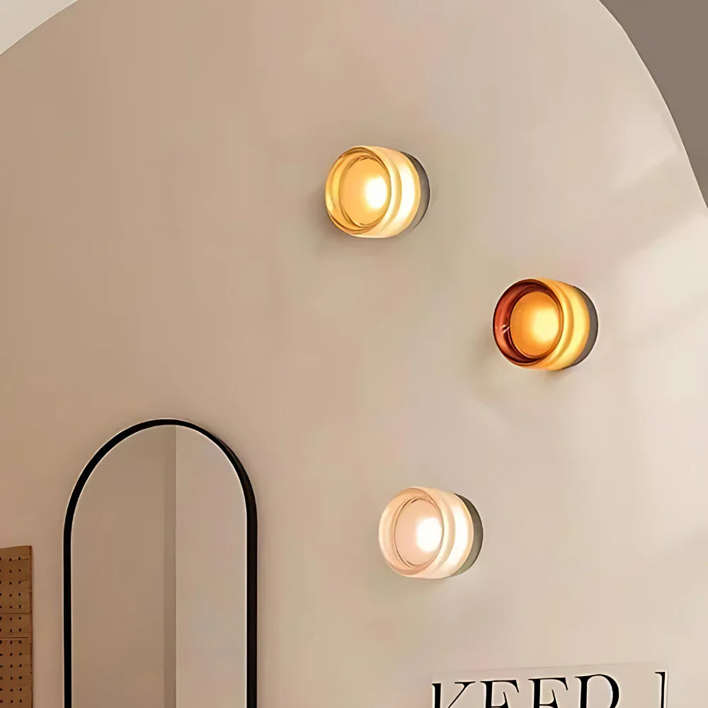 Lumen Dimple Glass Wall Light