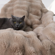 Drapée Faux Rabbit Fur Throw Blanket