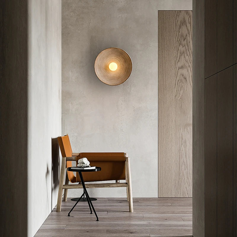 Lumen Ceramic Round LED Wall Lamp