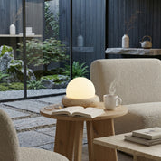 Lumen Mini Travertine Table Lamp