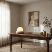 Lumen Mini Travertine Table Lamp