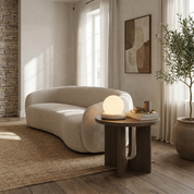 Lumen Mini Travertine Table Lamp