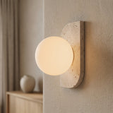 Lumen Neptune Travertine Wall Lamp