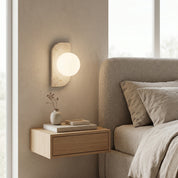 Lumen Neptune Travertine Wall Lamp